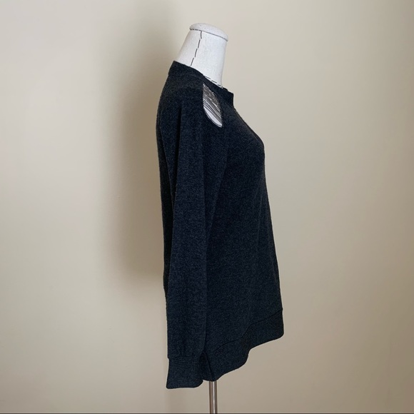 Mike Gonzalez Ella Sweater with Chain Cutouts Cashmere Wool Blend - Picture 5 of 13